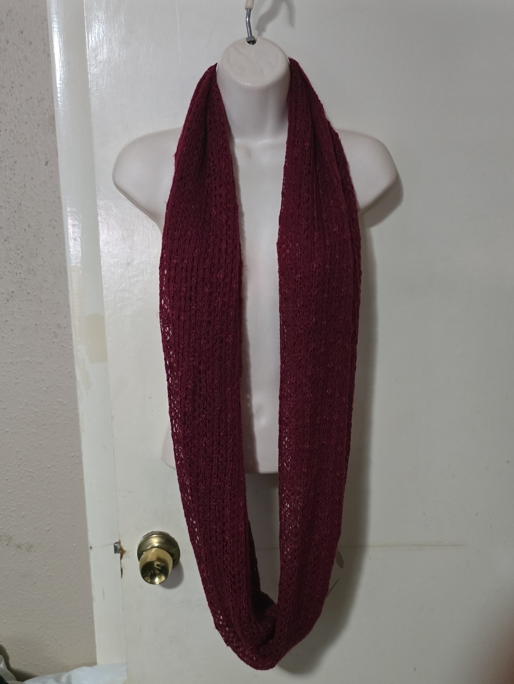 Apt. 9 Wine Red Open-Knit Infinity Scarf